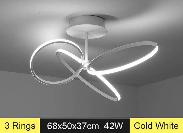 Plafonnier design à LED à cerceaux - vue 6 sur 6