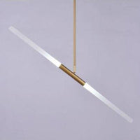 Suspension design doré en tube chic