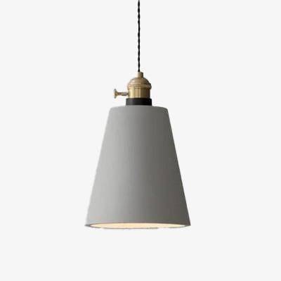 Suspension design LED en ciment de forme