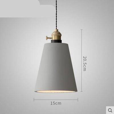 Suspension design LED en ciment de forme - vue 8 sur 8