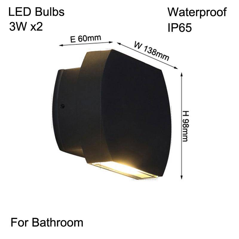 Applique extérieur LED moderne arrondie en aluminium
