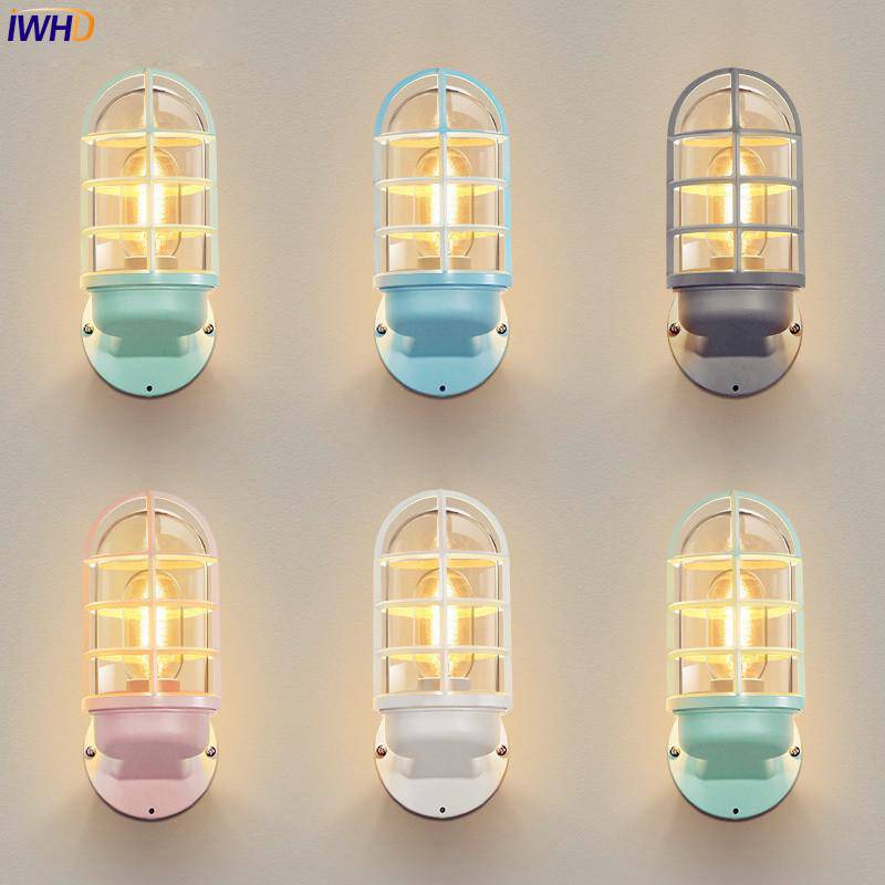 Applique extérieur LED de couleur à cages cylindriques