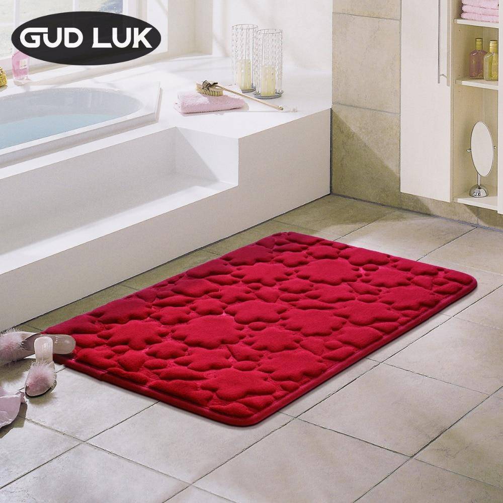 Tapis de bain rectangle coloré à figure en relief Confortable - vue 3 sur 8