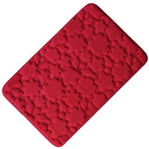 Tapis de bain rectangle coloré à figure en relief Confortable