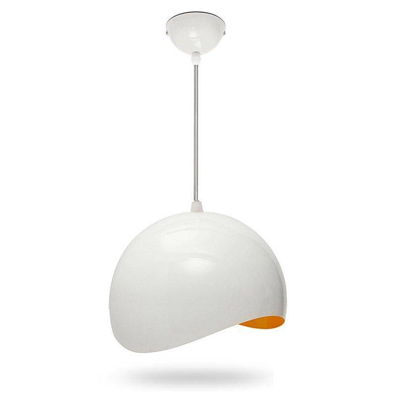 Suspension boule blanche et intérieur coloré Eggshell