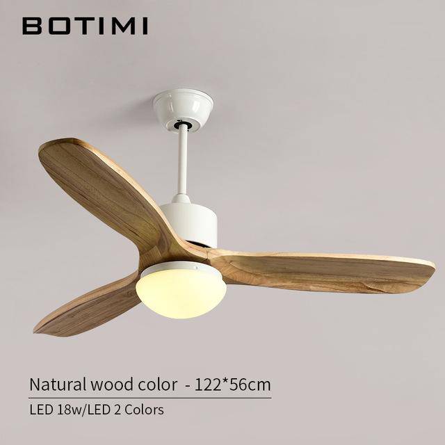 Ventilateur de plafond LED Techo à pales en bois