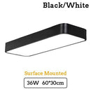 Plafonnier LED carré et bord arrondis Surface