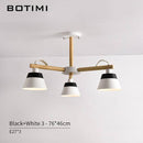Lustre LED en bois acec abat-jour Nordic