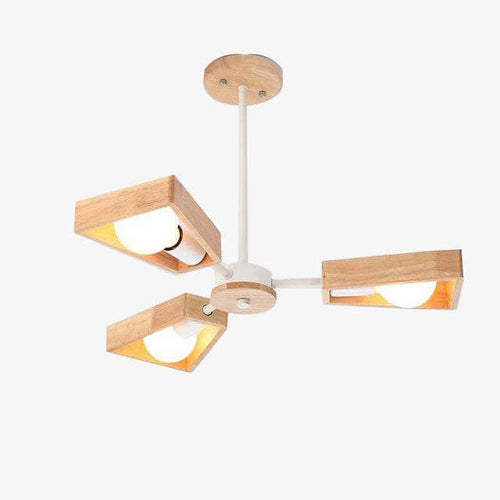 Lustre en bois à LED ajustable Wooden