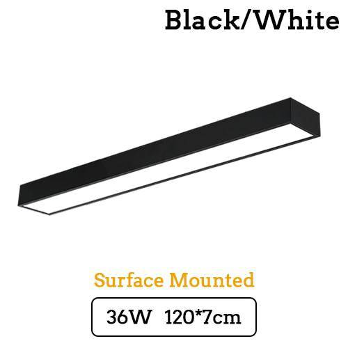 Plafonnier LED carré et bord arrondis Surface - vue 24 sur 24