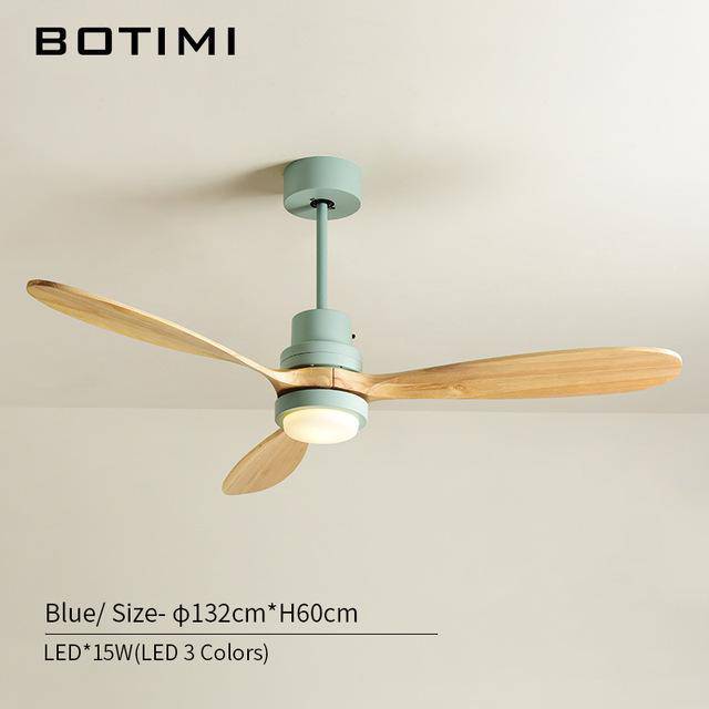 Ventilateur de plafond LED Modern à base colorée