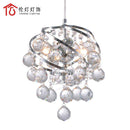 Suspension design moderne en cristal et boules