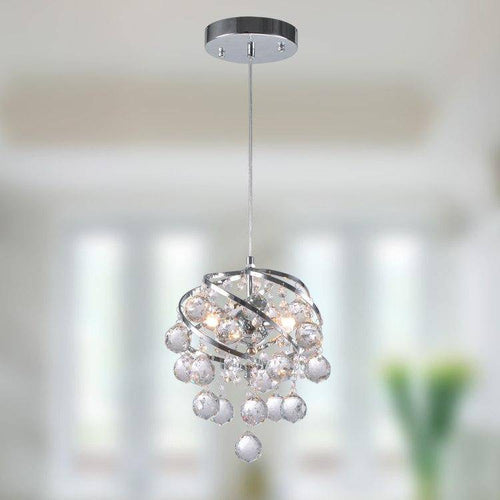Suspension design moderne en cristal et boules