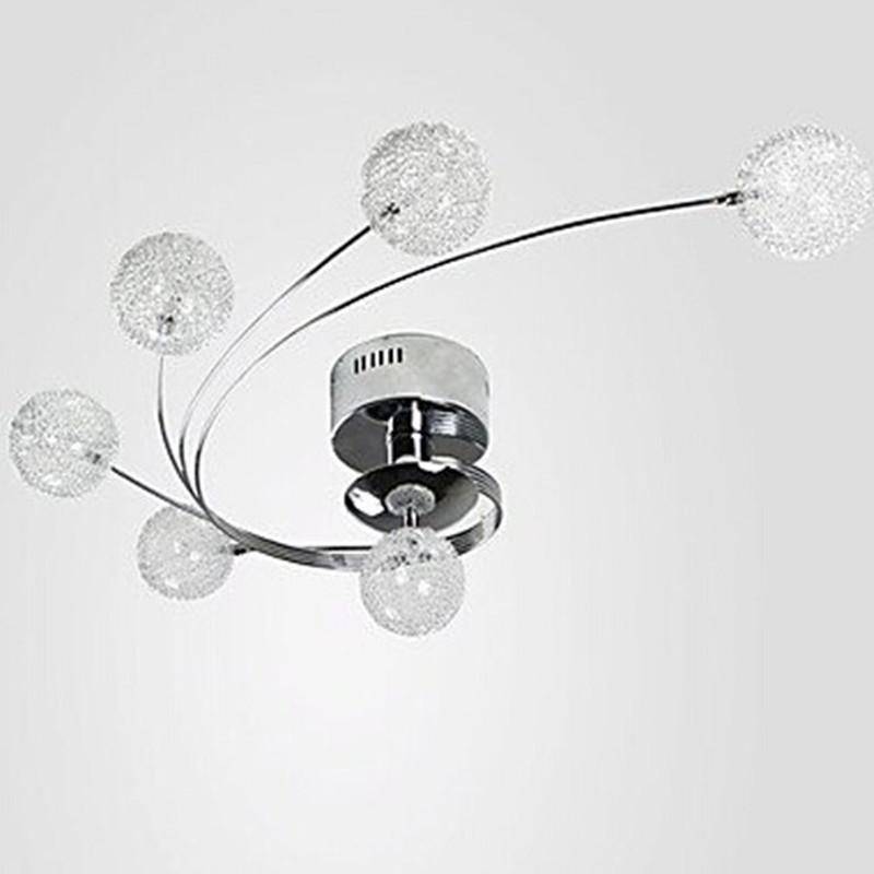 Plafonnier LED chromé avec boules - vue 3 sur 3