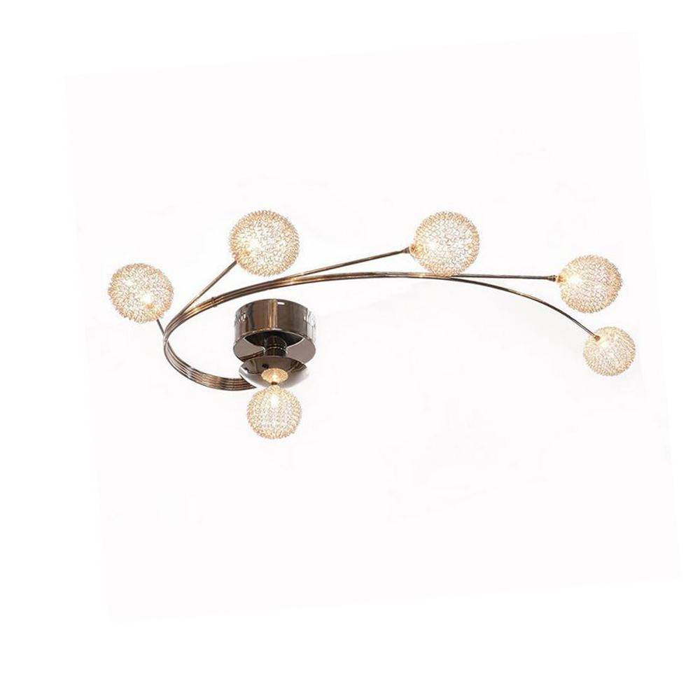 Plafonnier LED chromé avec boules - vue 4 sur 3