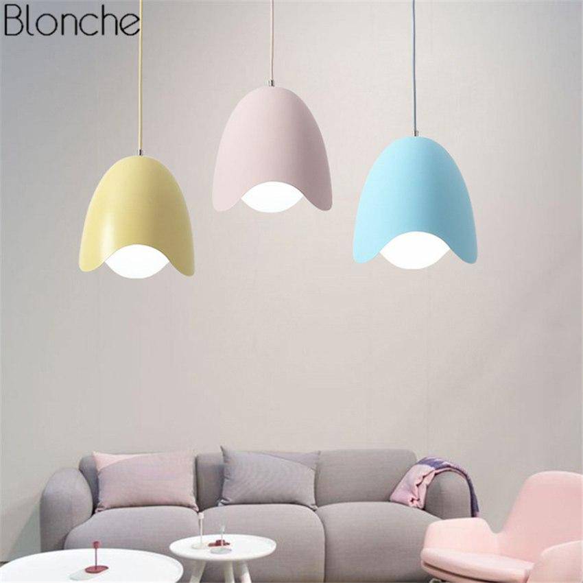 Suspension design LED oeuf ouvert Macaron - vue 3 sur 9