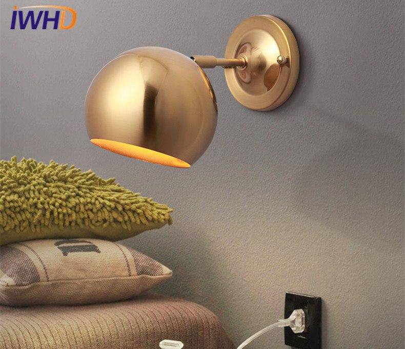 Applique murale design boule dorée à LED Arandela - vue 3 sur 4
