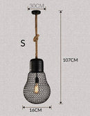 Suspension rustique LED avec imitation ampoule en métal
