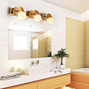 Applique murale pour miroir de salle de bain en bois cubique Personality
