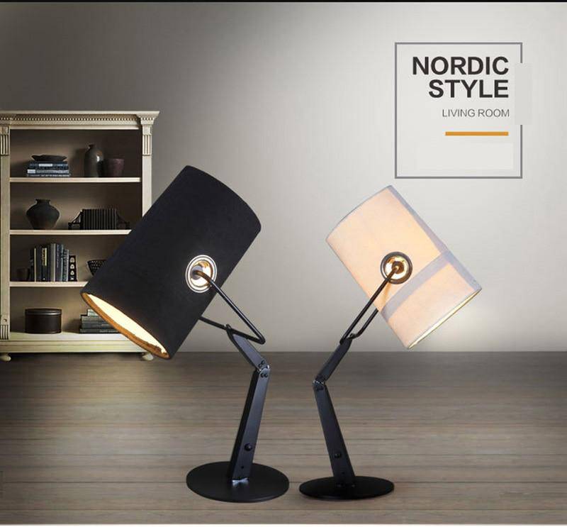 Lampe de bureau design ajustable et abat-jour en tissu Italy - vue 4 sur 5