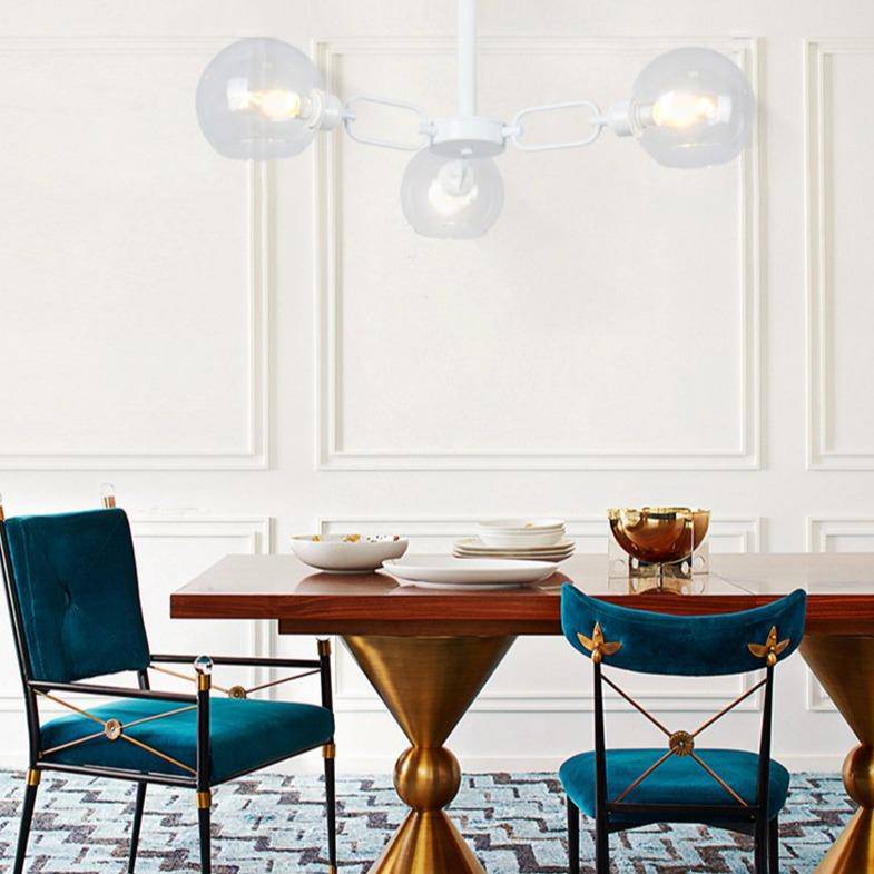 Lustre design à LED avec boules en verre Modern - vue 3 sur 4