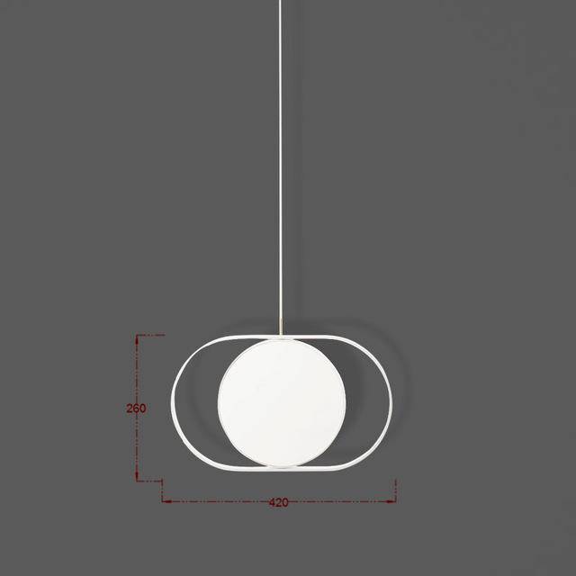 Suspension design lampe ronde ajustable encerclée Line
