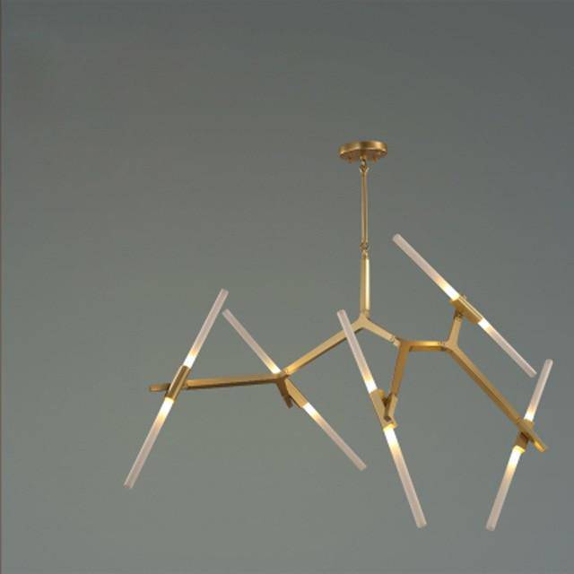 Lustre design scandinave avec plusieurs branches en tube