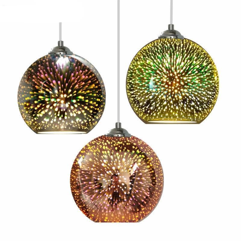 Suspension LED vintage 3D - vue 3 sur 2