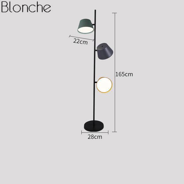 Lampadaire design moderne coloré à LED - vue 8 sur 10