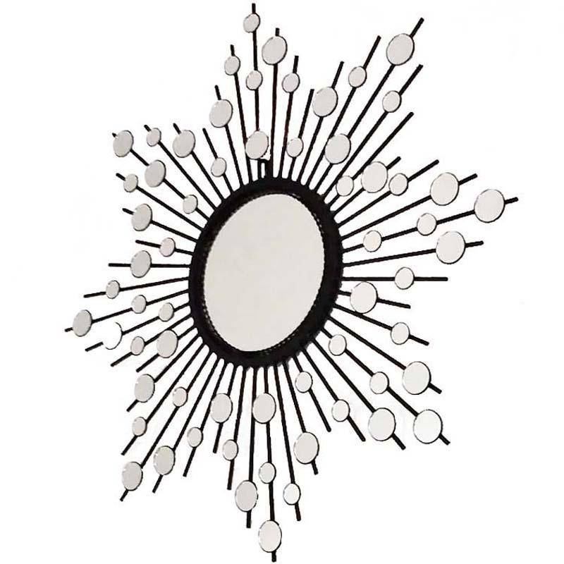 Grand miroir mural décoratif soleil rond Sun - vue 7 sur 6