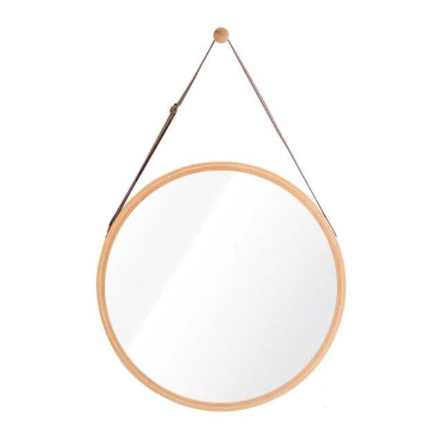 Miroir mural rond suspendu avec cadre Hotel