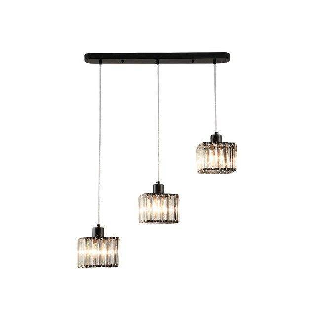 Suspension en verre carrée à LED design