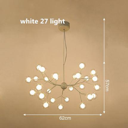 Lustre LED design arbre à branche et boules en verre - vue 10 sur 27
