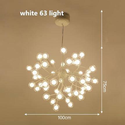 Lustre LED design arbre à branche et boules en verre - vue 26 sur 27