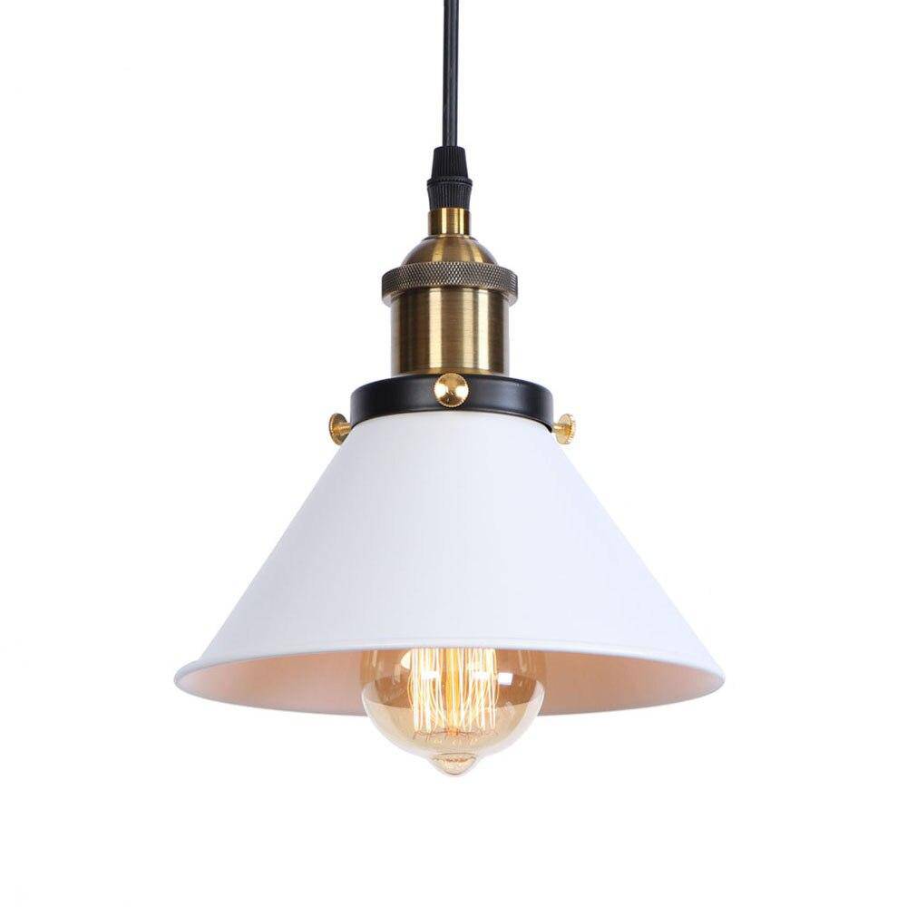 Suspension design à LED avec abat-jour en métal coloré Loft Industriel - vue 4 sur 14