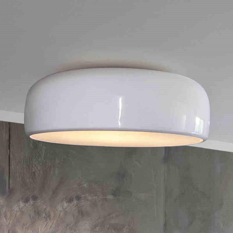 Plafonnier design arrondi LED laqué Round - vue 3 sur 6