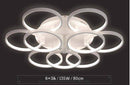 Plafonnier design en cercles blancs