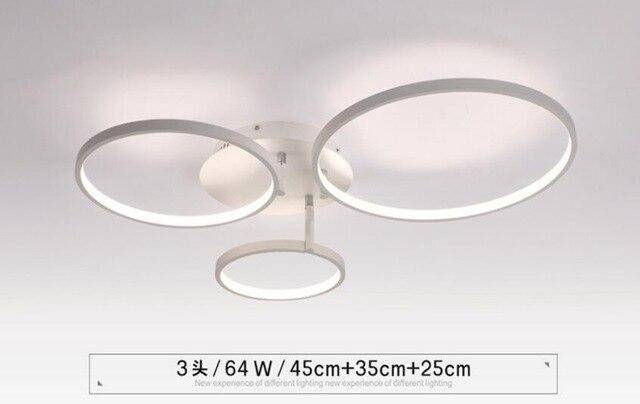 Plafonnier design en cercles blancs - vue 7 sur 10