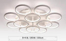 Plafonnier design en cercles blancs