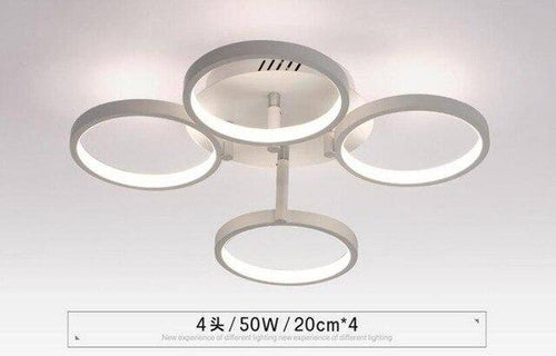 Plafonnier design en cercles blancs