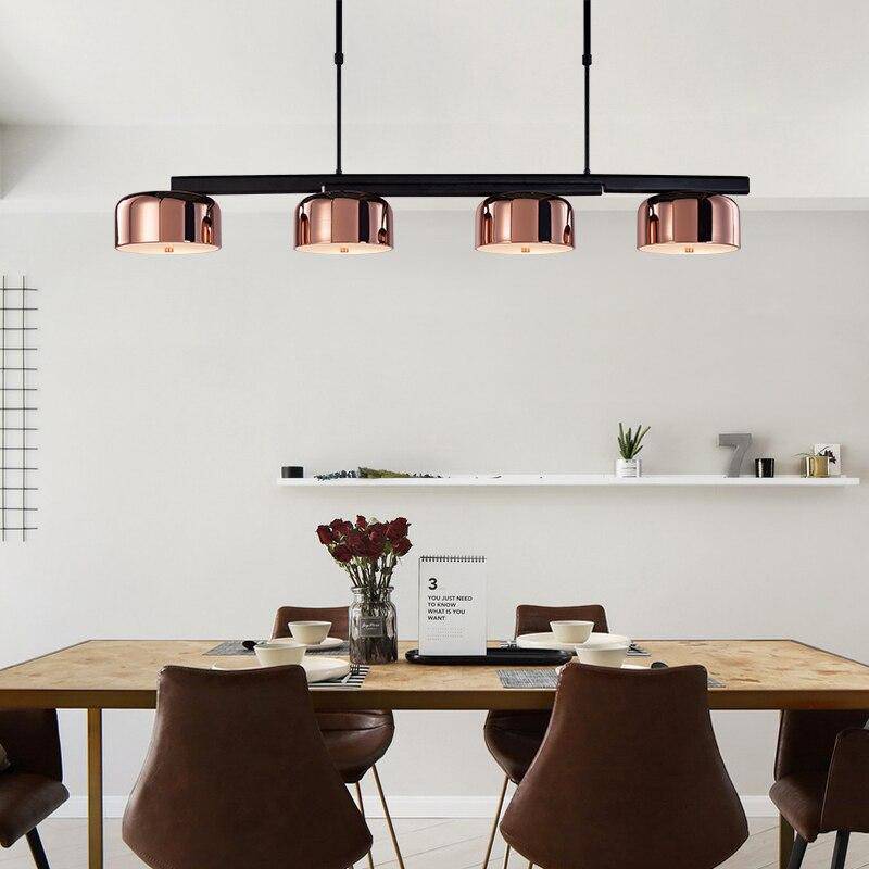Lustre moderne avec abat-jour chromé - vue 3 sur 10