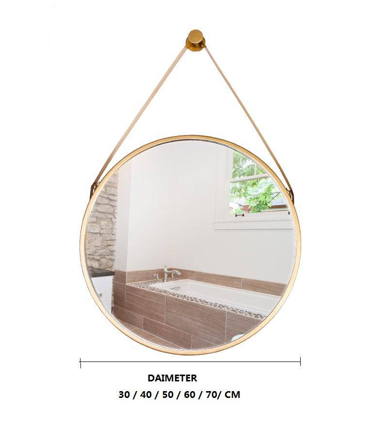 Miroir mural décoratif rond suspendu Personality - vue 5 sur 5