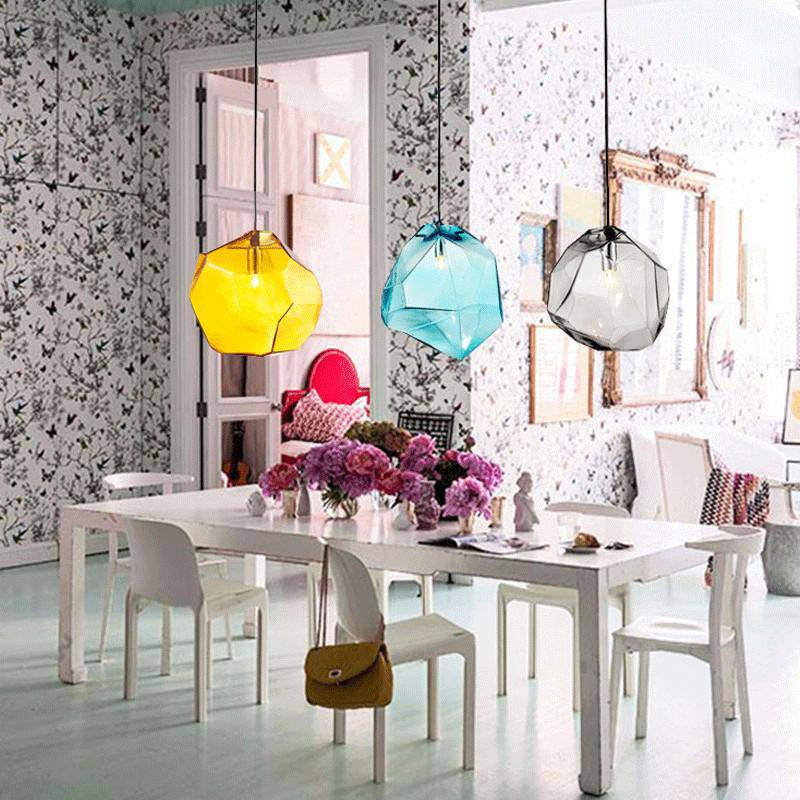 Suspension design en cristal Colorful