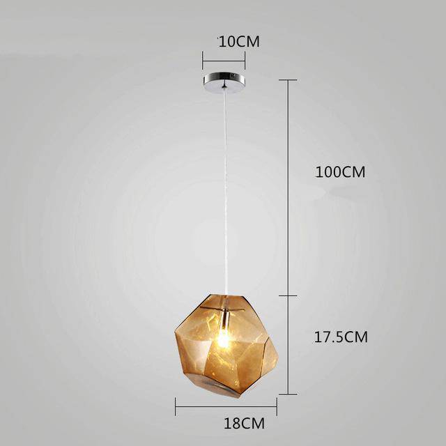 Suspension design en cristal Colorful - vue 6 sur 12