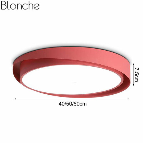 Plafonnier design LED arrondi de couleur Art