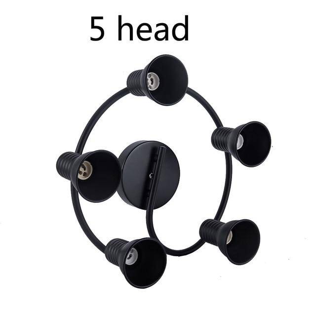 Plafonnier à spots LEDs ajustable noir (plusieurs formes)
