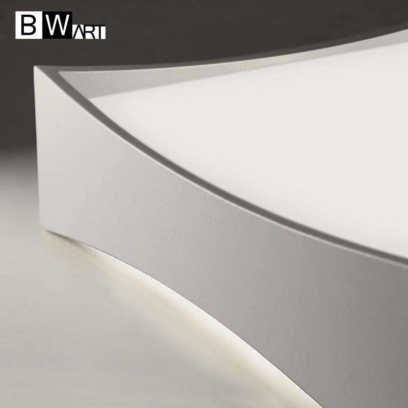 Plafonnier design LED carré bords arrondis et blanc Bwart - vue 5 sur 4