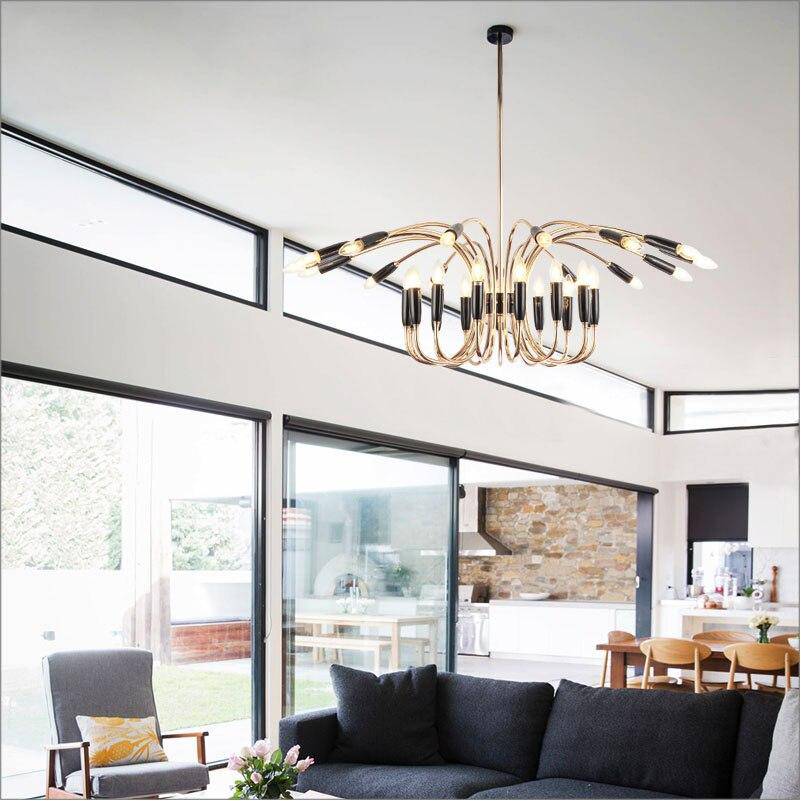 Lustre design bras arrondi doré Head - vue 4 sur 5