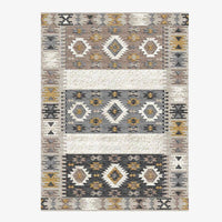 Tapis rectangle berbère marron et beige Shen