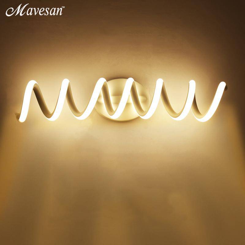 Applique murale LED spirale lumineuse en aluminium - vue 4 sur 7